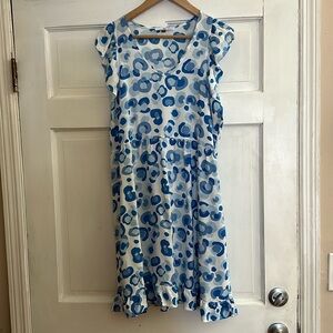 Michelle McDowell dress with ruffles sleeves and hem in size M. NWOT